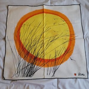 1970s Vintage Vera Neumann Orange Sunset Dinner Napkins - 3